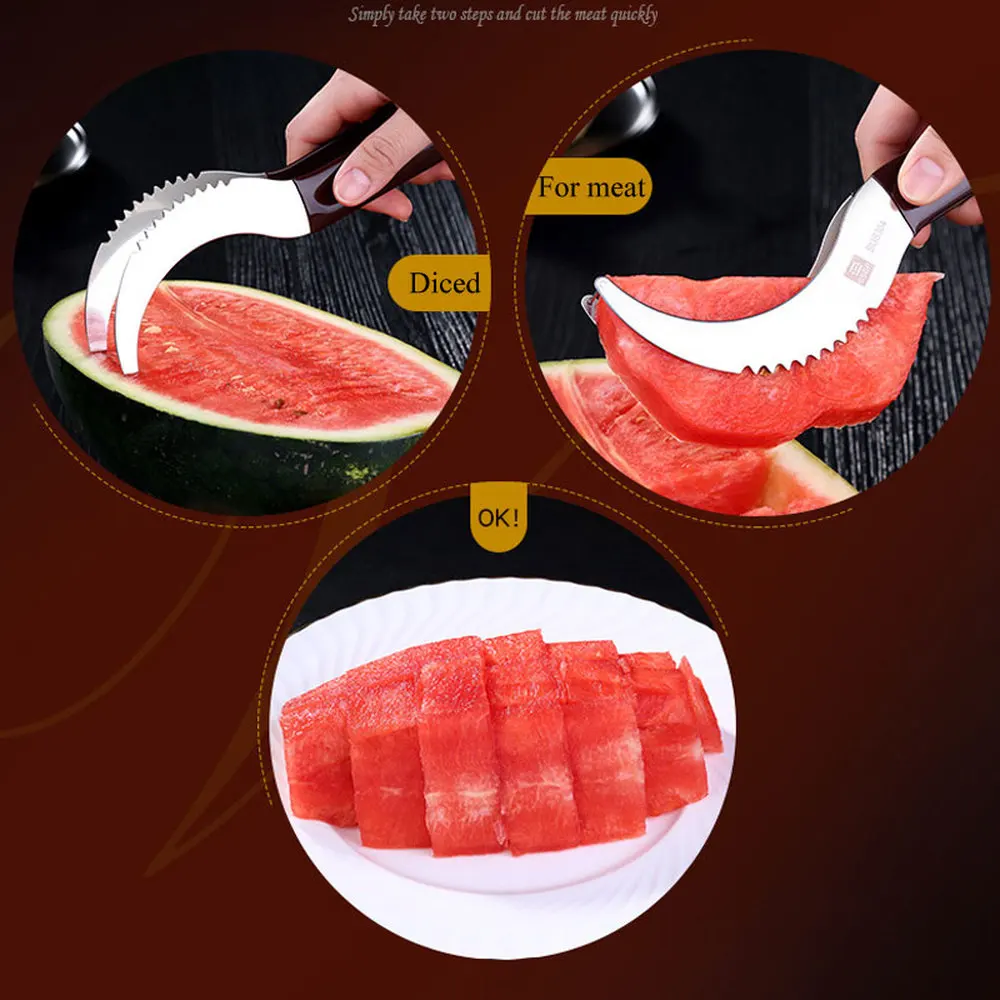 Арбузная ломтерезка и обслуживание идеально подходит для фруктов из нержавеющей