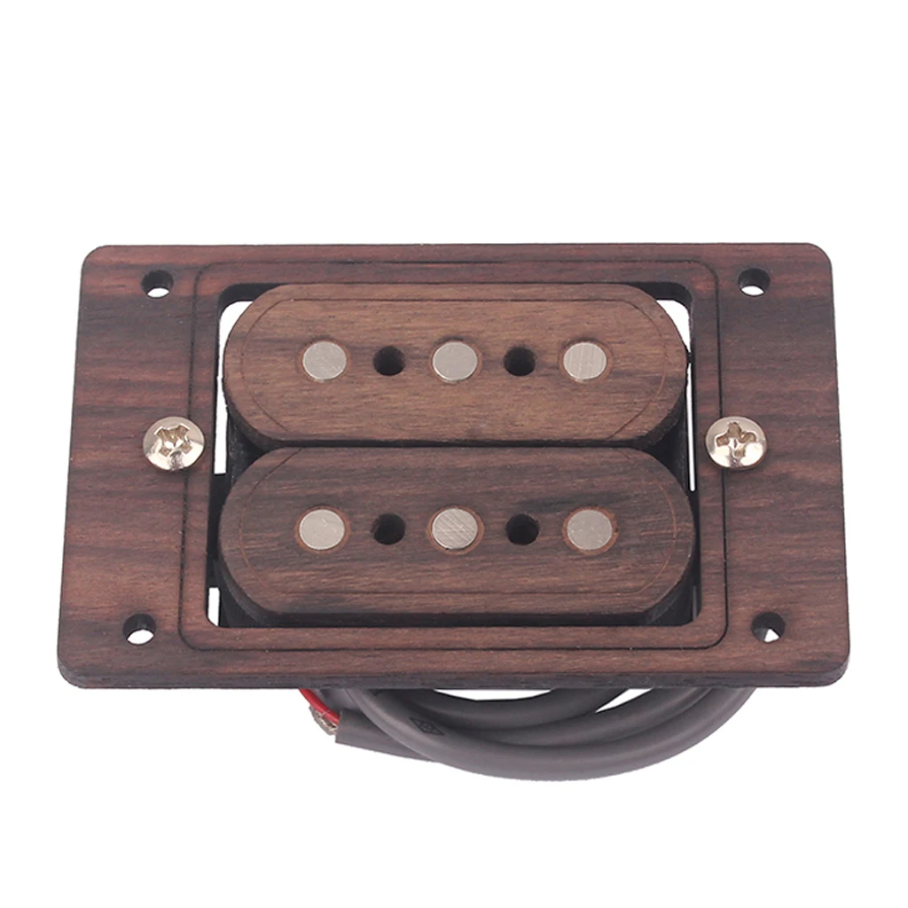 

Pre-wired 3 String Double Coils Pickup Rosewood for Cigar Box Guitar