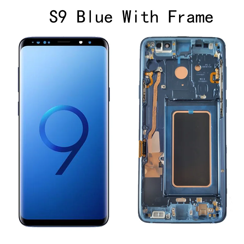 SUPER AMOLED имеет ЖК-экран с рамкой для SAMSUNG Galaxy S9 G960 S9 Plus G965 кодирующий преобразователь сенсорного экрана в сборе
