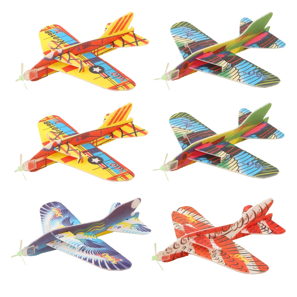 

6Pcs Foams Airplane Toys Children Funny Assembled Airplane Models Outdoor Toys