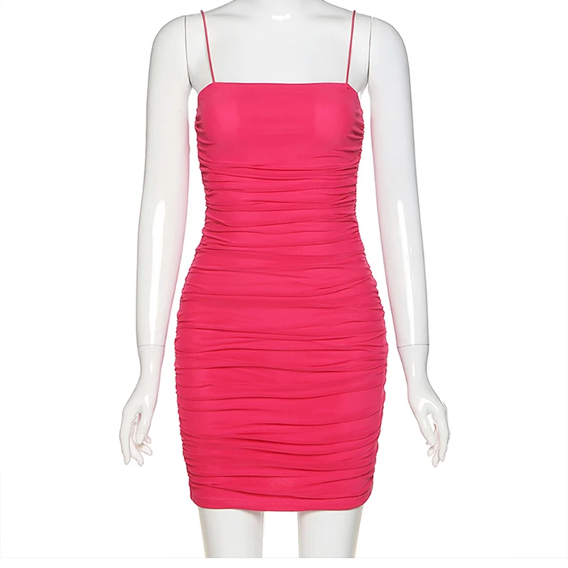 

Sexy Strpless Dress Korean Fashion Slim Solid Short Dresses Women 21 Summer Red Black Backless Clothes Female Feminina LD1774