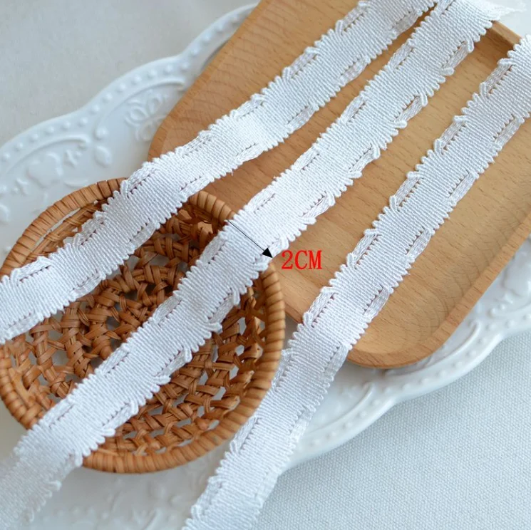 2 м белый хлопок DIY Планки цветочный дизайн и кружевной отделкой свадебные туфли