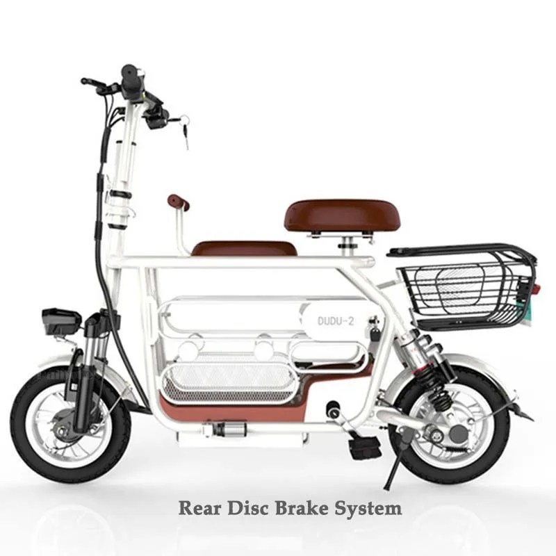 Портативный Электрический скутер 12 дюймовый двухколесный велосипед 48 в 400 Вт