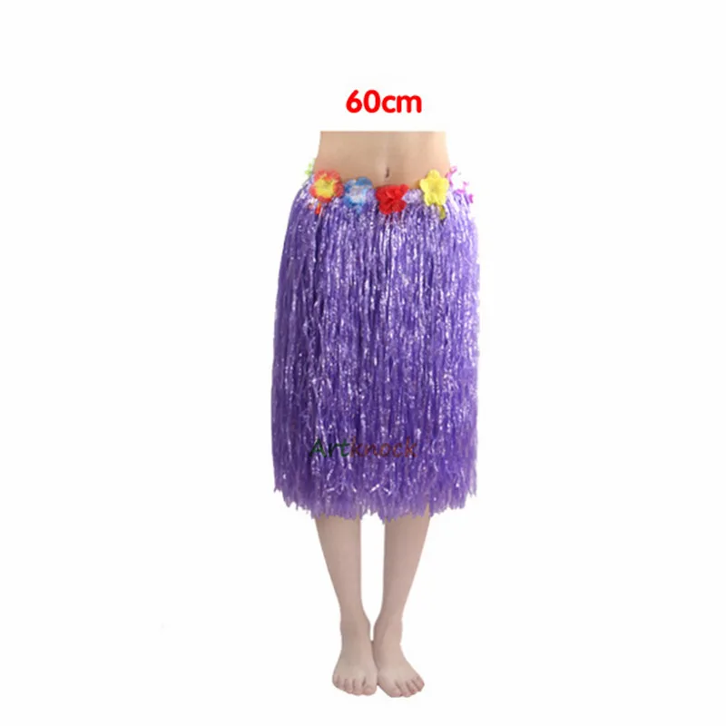 60cm Purple Hawaii dekoration Petal Leis вечерние пляжные Цветочные Гавайские платья ожерелье венок Гавайские вечерние украшения - Цвет: 60cm Purple
