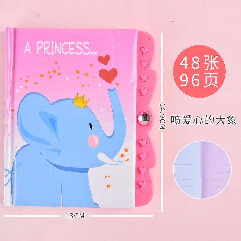 Милый блокнот с замком мультяшный Кот Медведь бумажный Органайзер персональный