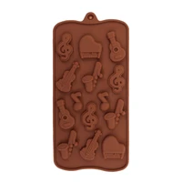 silicone chocolate mold musical instrument shape cake cookies fondant candy mould bakeware decoration baking tools