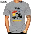 Футболка мужская с изображением животных, Классическая рубашка с рисунком тороса и бойцов бульлеров, с изображением Пабло Пикассо