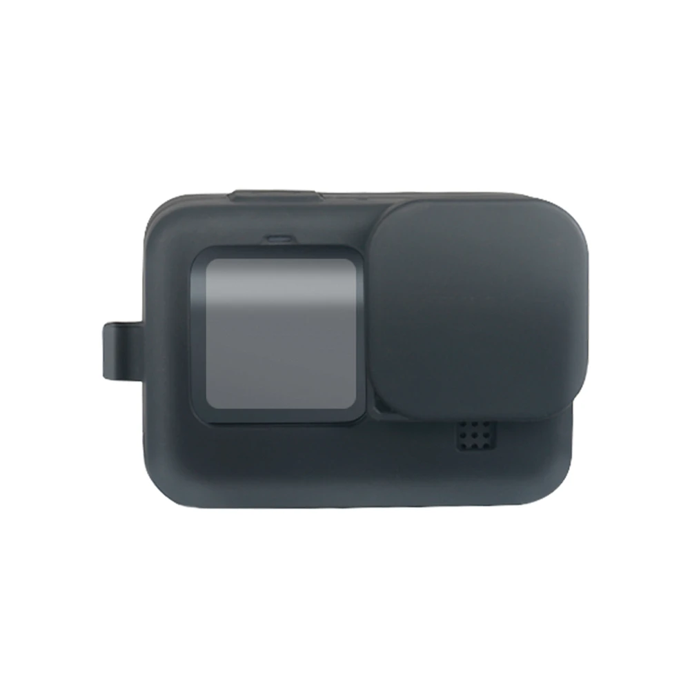 

For GoPro Hero 9 silicone protective cover, lens cap, lanyard, three-piece set (black, orange, green, blue optional)