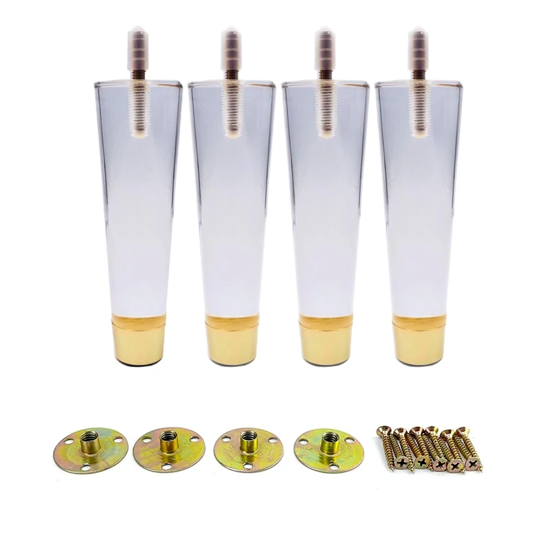 

4Pcs Acrylic Furniture Legs Replacement Sofa Feet For Sofa Couch Table Cabinet Bed And TV Stand