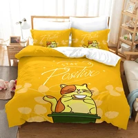 free dropshipping bedding sets duvet cover 1 pillowcase single childrens bedding single animal cat gife n010