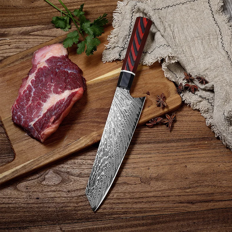 

8-inch Damascus chef's knife G10 handle best kitchen knife Japanese kitchen knife cooking knife sashimi fish sashimi knife