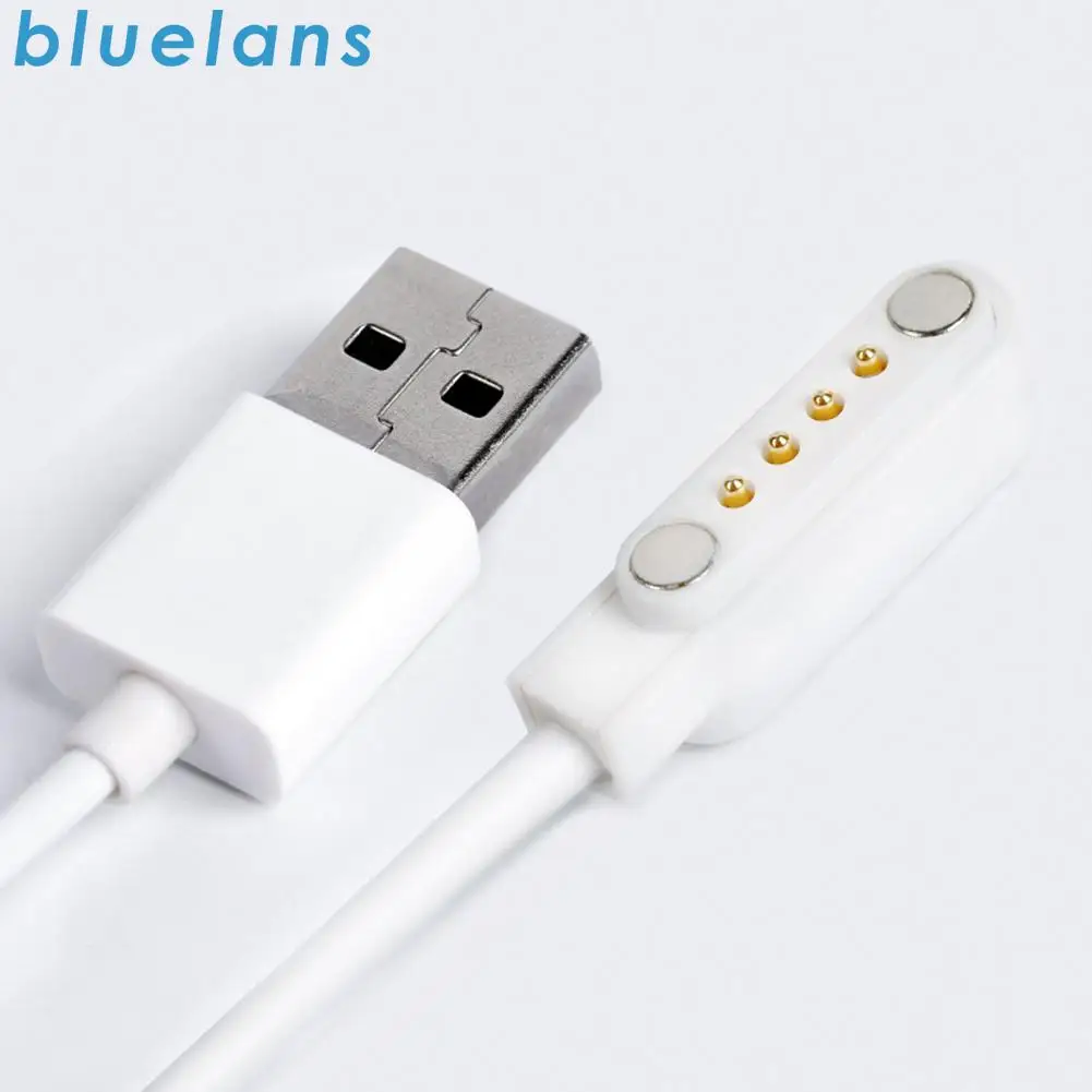 

Universal 4pin Smart Watch Magnetic Charging Cable USB 2.0 Male to 4 Pin Magnetic Charger Cord 7.62 Space Y95 KW18 KW88 KW98 DM