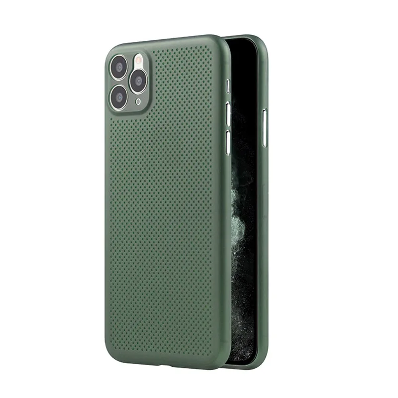 

Hole shell breathable heat dissipation For iPhone 12 11 Pro Max Mini Plus ultra-thin mobile phone case Thin Silm PP Coque