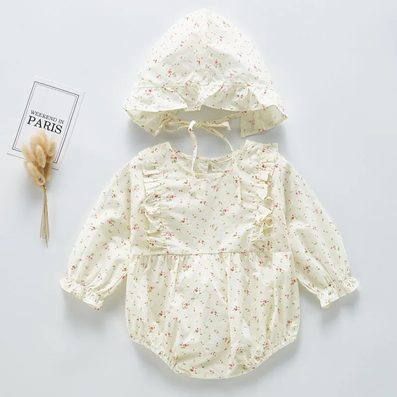 Милый комбинезон для маленьких девочек на весну-лето с длинными рукавами и