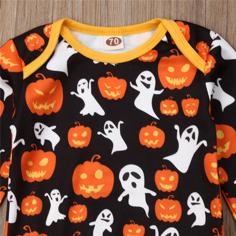 2019 Halloween Clothes Set Infant Newborn Baby Boys Girls Tops Romper Pants Bib 3PCS Outfits fall Winter | Детская одежда и обувь