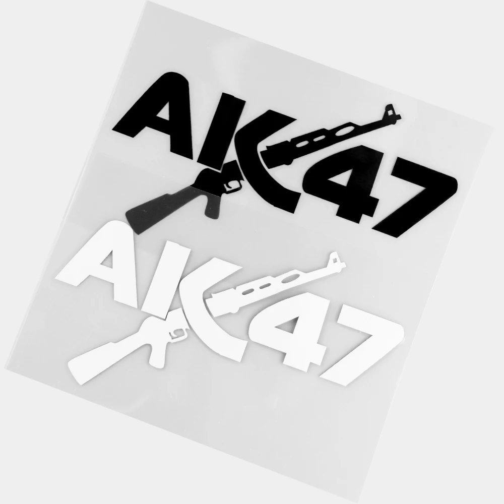 YJZT 9 3 × 15 5 см AK47 оружие Виниловый фон на заказ декоративный автомобильный стикер