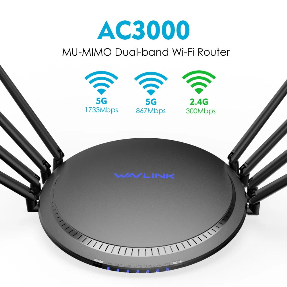 AC3000 Tri трехдиапазонный беспроводной WiFi роутер 2,4G+ 5 ГГц с Touchlink Gigabit Wan/Lan Смарт Wi-Fi ретранслятор/точка доступа USB 3,0
