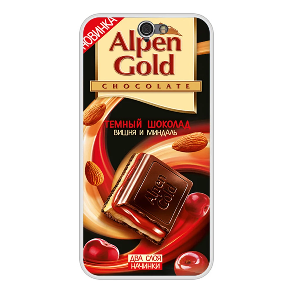 Силиконовый чехол для HTC One A9 Мягкий ТПУ Забавный шоколадный русский