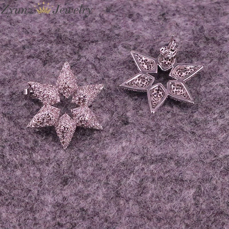 

4 Pairs, Romantic Metal Star For Women Girl Stud Earrings Luxury Fashion Jewelry Party Accessories Gifts
