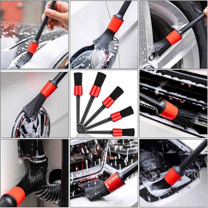 

9pcs Auto Car Detailing Brush Set Car Interior Detail brush Kit Car interior Cleaning Brush for Cleaning Interior Dashboard