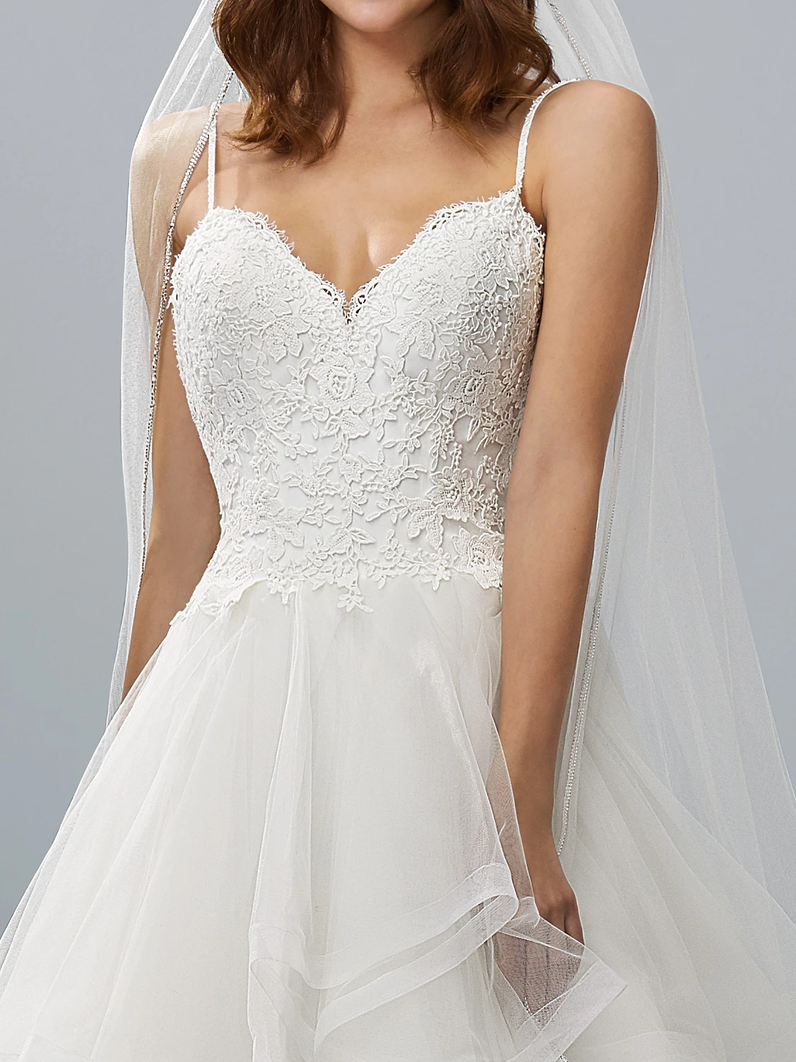 Vivian's Bridal романтическое Милое Свадебное Платье скромное платье на тонких