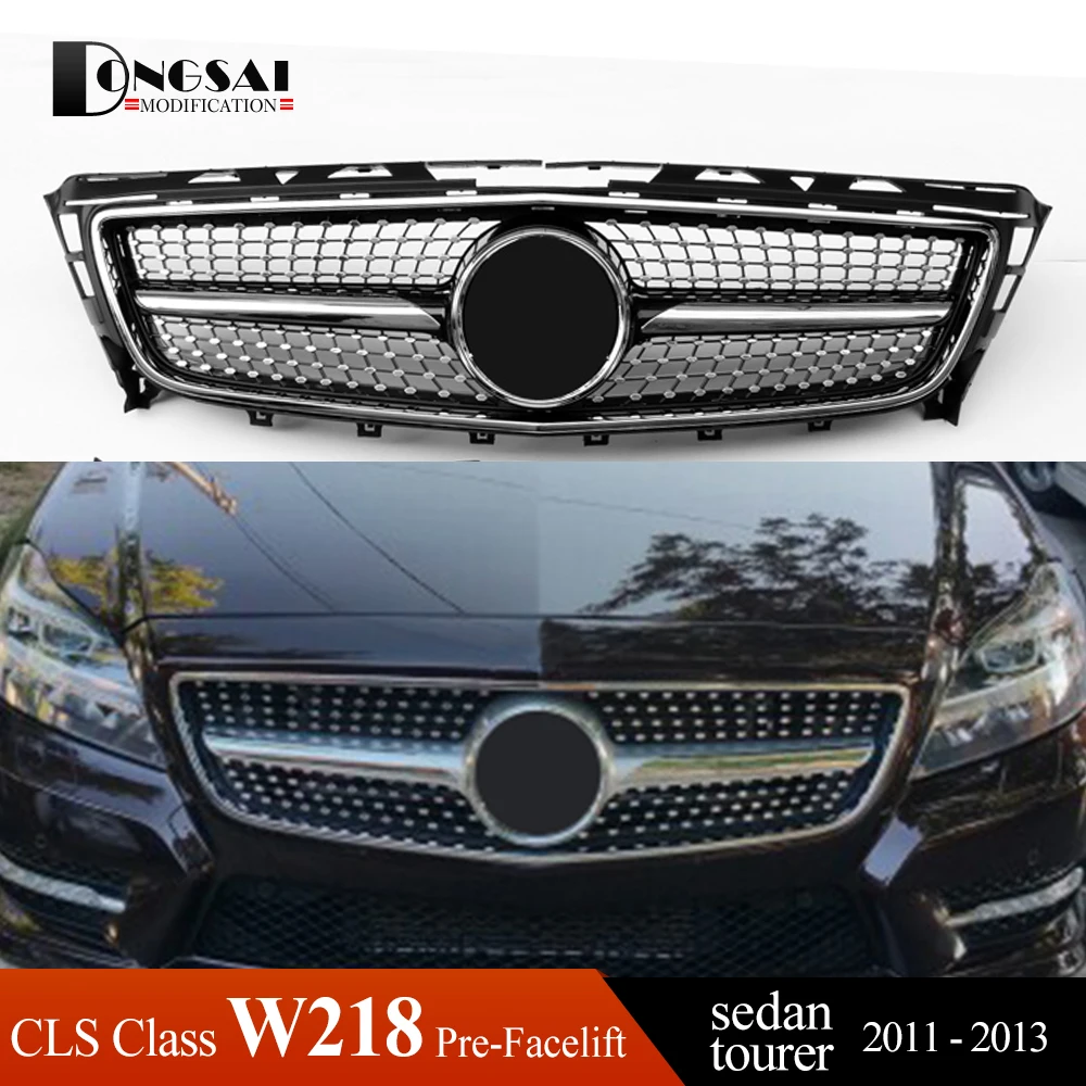 Бриллиантовая решетка для Mercedes CLS Class Benz W218 2011-2013 4 двери купе и X218 5 дверь стрельба тормоз Предварительно Подтяжка лица