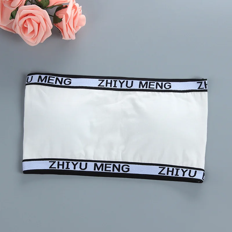 

Gift Girl Bra Teen Crop Top Underwear Vest Racerback Puberty Sport Training Bras Letter Streetwear Tube Top New Year 7-14Y 10 9