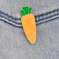creative carrot brooches enamel metal pins for women coat shirt bag jackets collar lapel badge
