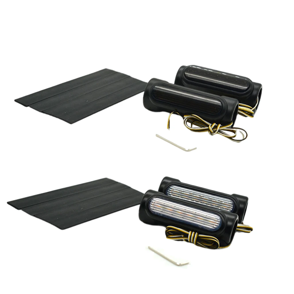 

Turn Signal Lights Blinkers, Turning Indicators Replacement Replace Motorcycle Indicators, Fit for 1.25-1.3inch Guard Bar