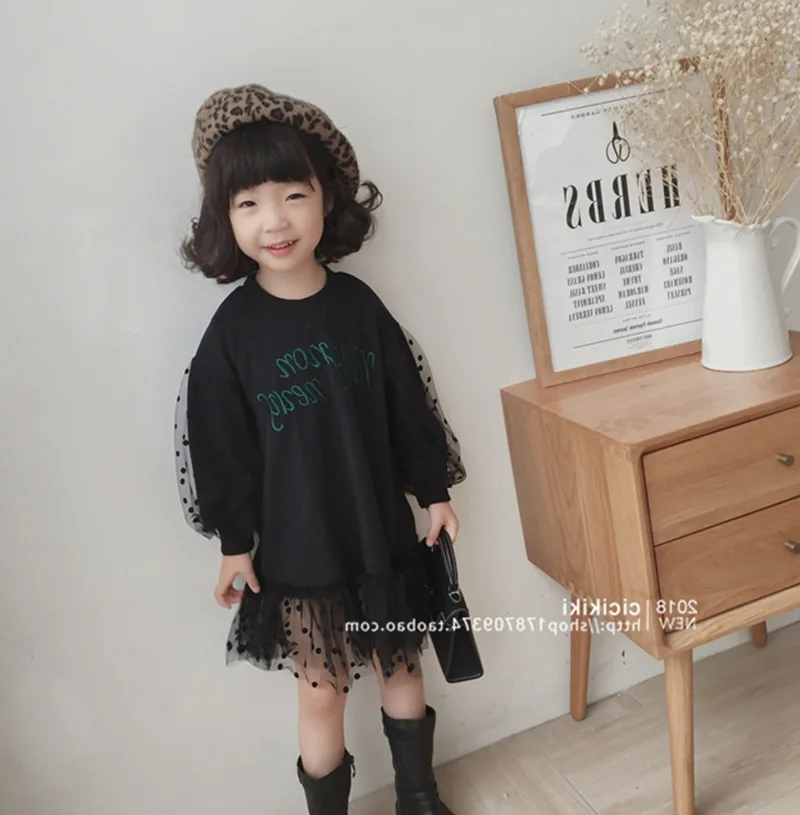 Детское фатиновое платье с длинным рукавом на возраст 6 7 8 лет | Детская одежда и