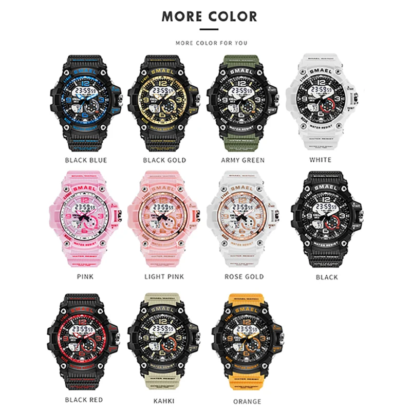 SMAEL 1808 женские часы для спорта на открытом воздухе светодиодный цифровой