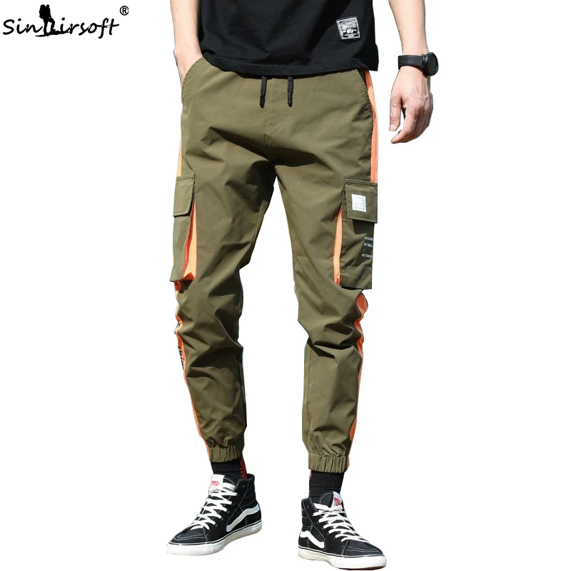 Мужские свободные брюки карго с широкими штанинами повседневные штаны шаровары