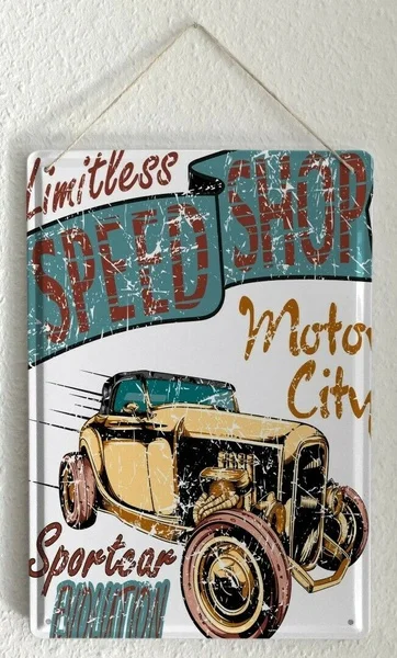 

Tin Sign Adventurer Motor City Car Bar Pub Home Vintage Retro Poster