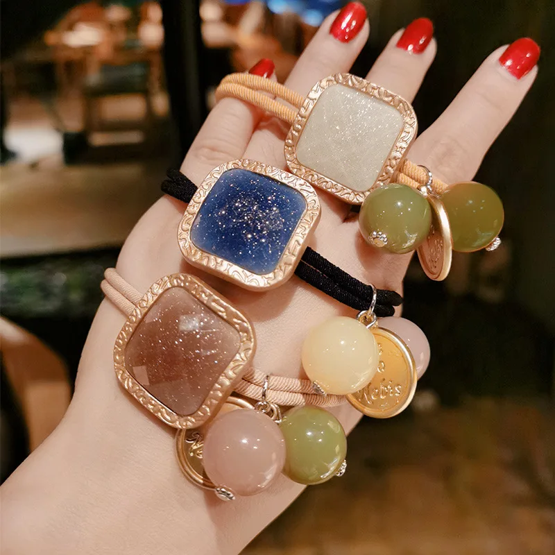 

New Headband Women's Korean Lovely Pearl Agate Hair Accessories Headband Women's Headband Hair Circle Wholesale