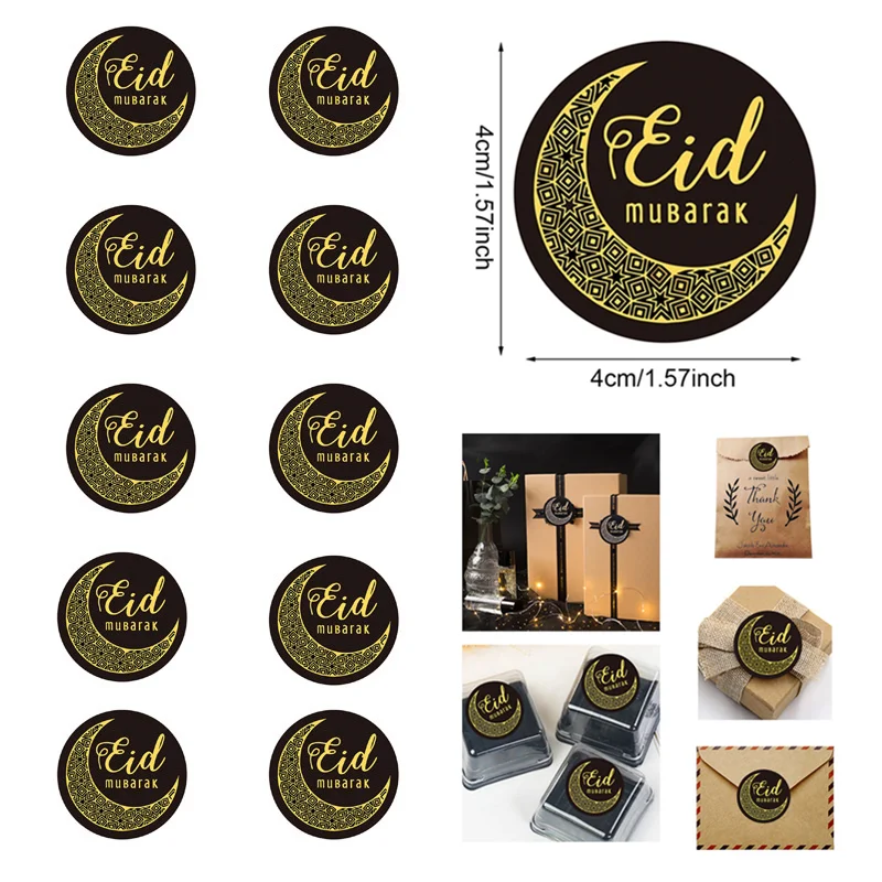 60/120 шт. мусульманский Рамадан ИД Мубарак Декор Бумага Стикеры благословил