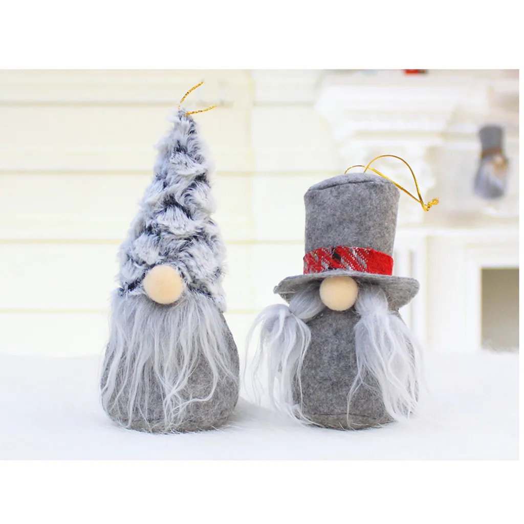 Новинка 2020 Рождественский кулон белая борода безликая кукла розовый Санта Клаус