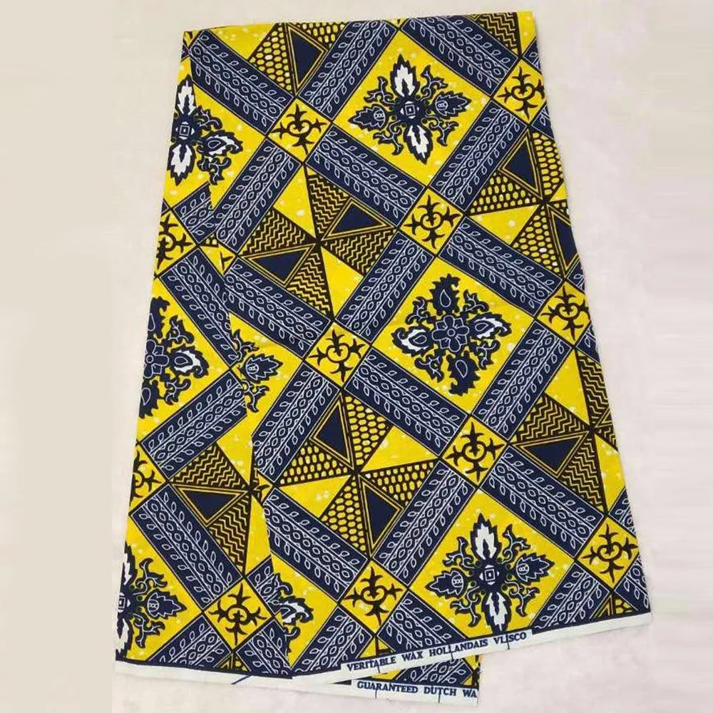 

Africa wax fabric 100% cotton Wax Printed Fabric 6 yard Real Wax African Batik Fabric for Dress Material