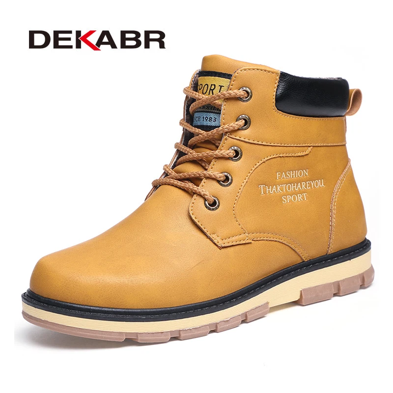 DEKABR/Новинка 2020 года сезон осень-зима Теплые ботильоны Качественная мужская