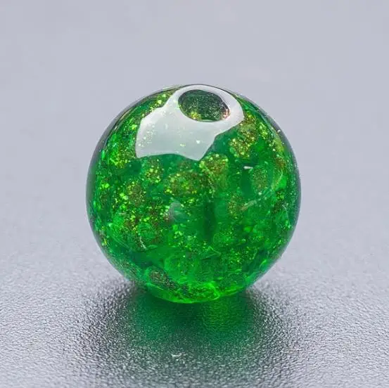 20 шт./лот 8 мм 10 лэмпворк стеклянные бусины многоцветные круглые с блестящим