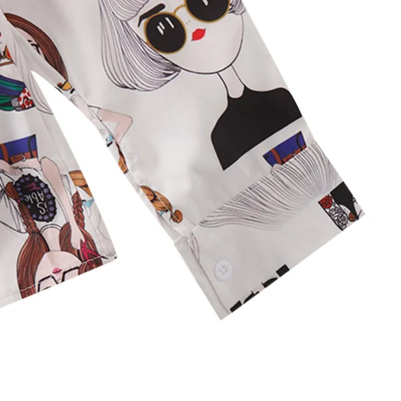 Женская винтажная рубашка-поло с отложным воротником и длинным рукавом | одежда