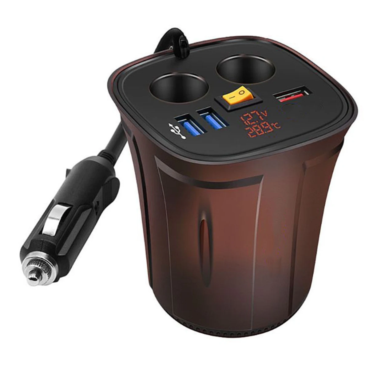 

Автомобильный держатель для стакана, быстрая зарядка, двойной USB 3,0, 12 В