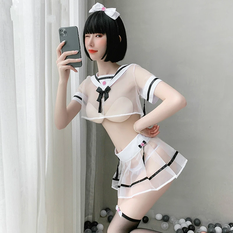 Сексуальные костюмы с аниме кошками для девочек школьная форма косплея