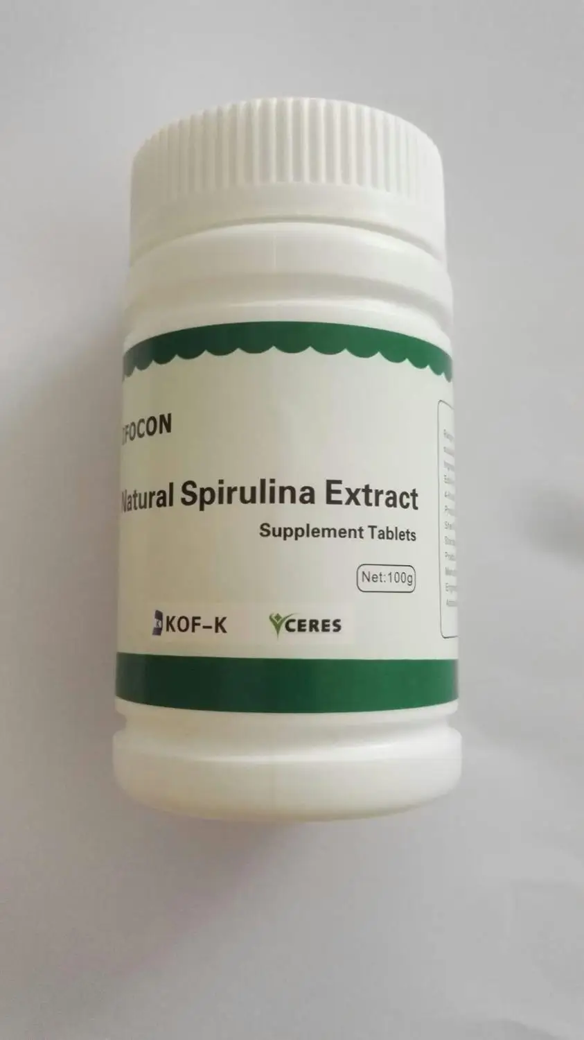 1 бутылка 400 шт. настоящие сертифицированные органические таблетки спирулины