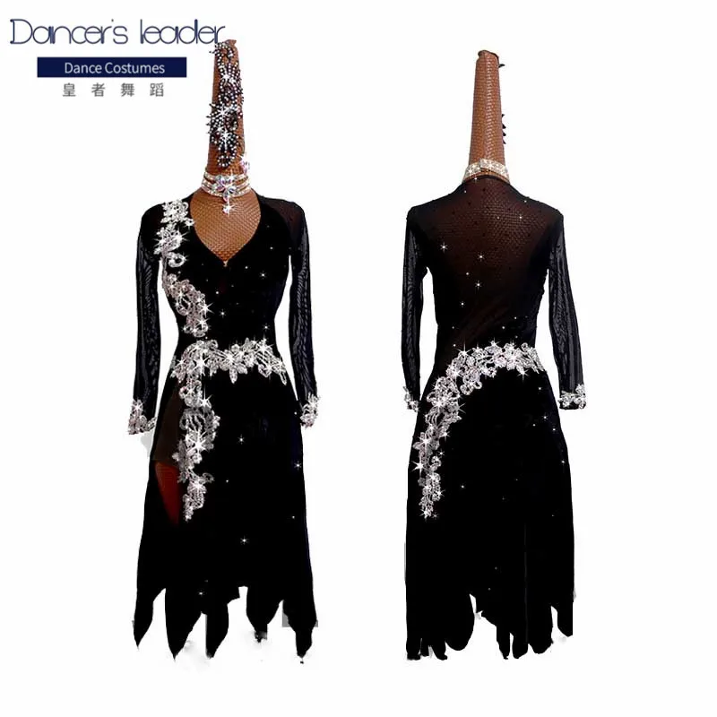 

Latin dance dress performance costume performance service Lombard chacha sexy embroidered dance skirt