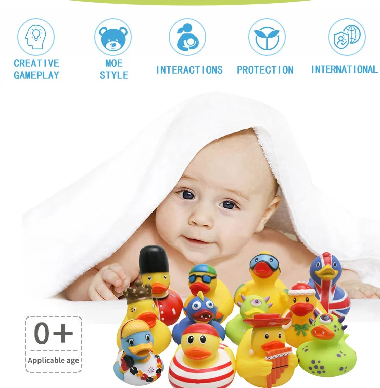 Клоун динозавр тема резиновая утка детский душ вода BB игрушки для купания для малышей Дети подарок на день рождения классическая игрушка для мальчиков и девочек