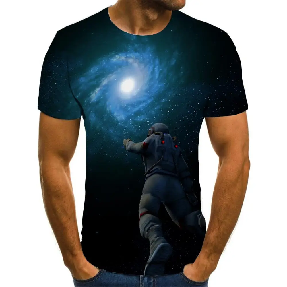 

Giyu Brand Astronaut T-shirt Men Galaxy Tshirts Casual Space Funny T shirts Universe Anime Clothes Short Sleeve T shirts Fashion