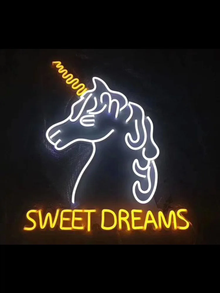 

Neon Sign Sweet Dreams with horse Beer bar Lamps decorate wall window light Hotel store DISPLAY BUSINESS Impact Attract light