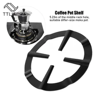 ttlife 1pc black coffee kettle stainless iron black moka coffee pot shelf round stove support rack coffeeware kitchen tools