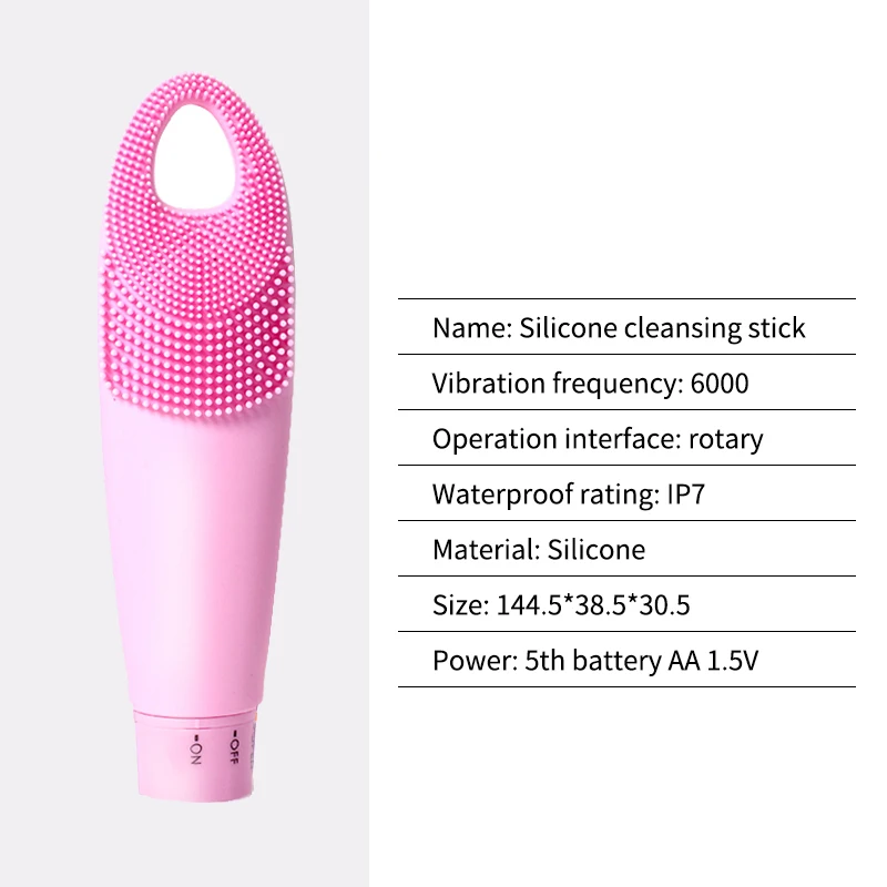 Электрический водонепроницаемый силиконовый инструмент для очищения лица