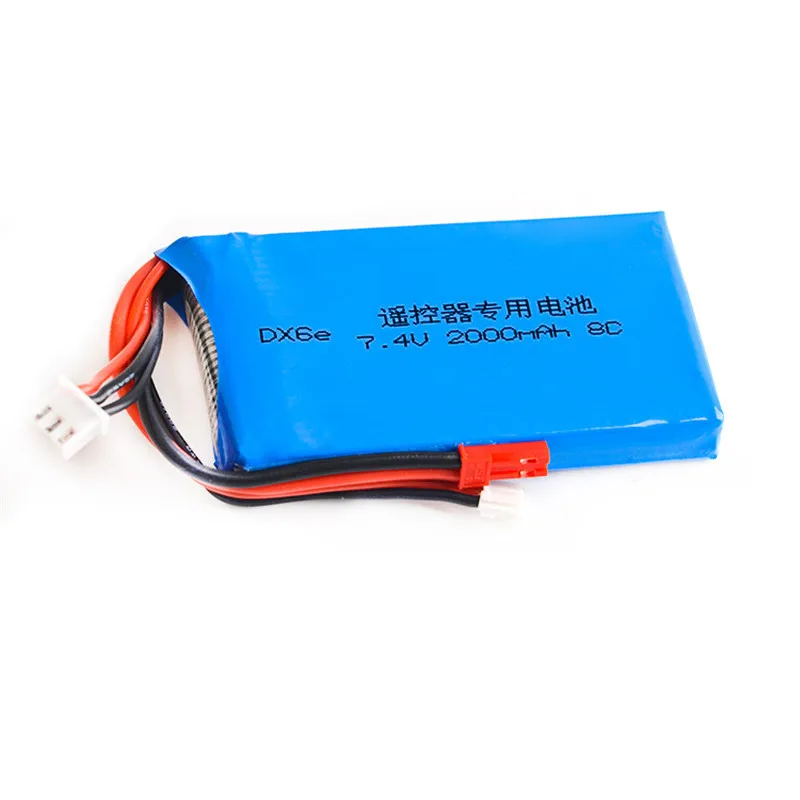 2S 7 4 V 2000MAH литий-полимерный аккумулятор JST Plug 1S Баланс разъем для Dx6e DX6 DX8 RC